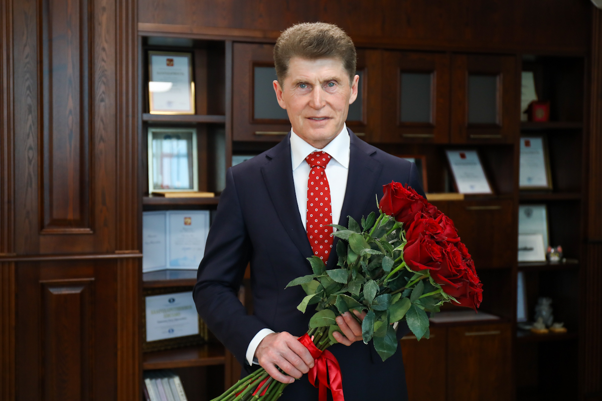 Поздравление Губернатора Приморского края Олега Кожемяко с Международным женским днем.
